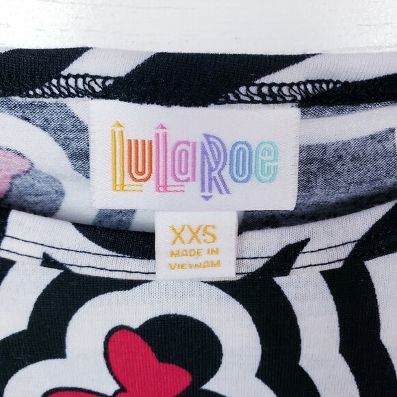 Lularoe Disney Minnie Mouse Head Irma Top Oversized Size XXS - Picture 3 of 7